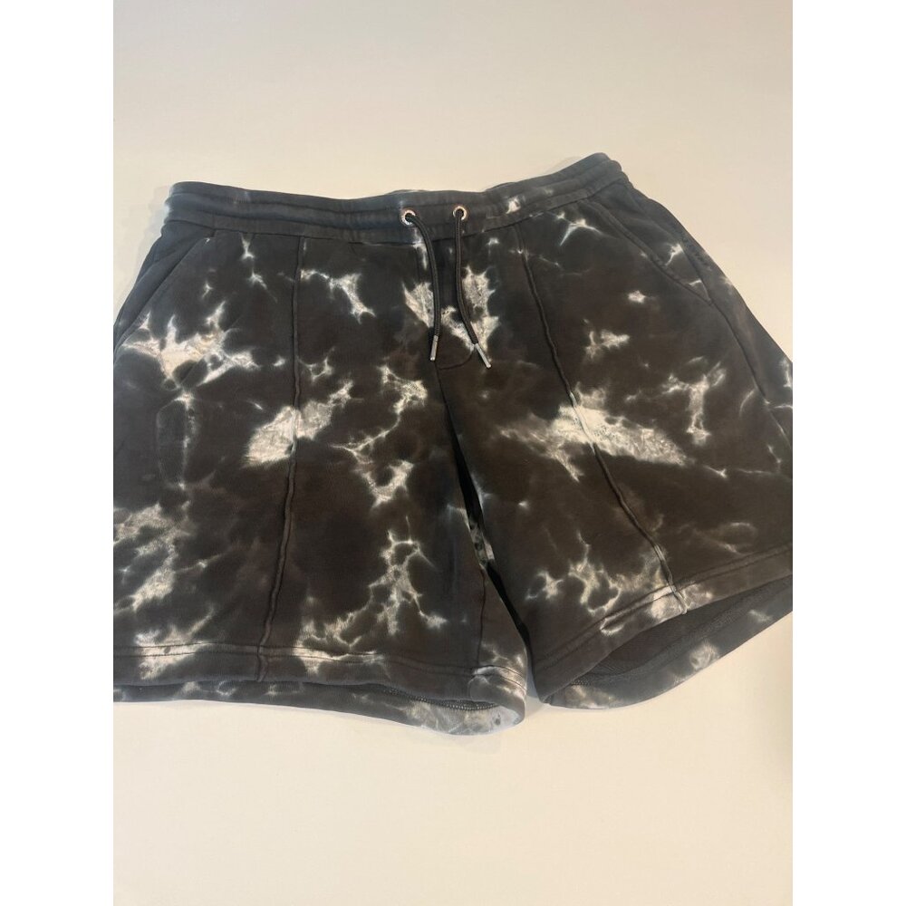 A/X Armani Exchange Tie-Dye Black & White Drawstring Shorts